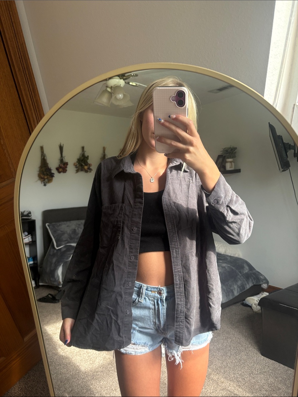 Mod Ref Charcoal Gray Button-Up Jean Jacket
